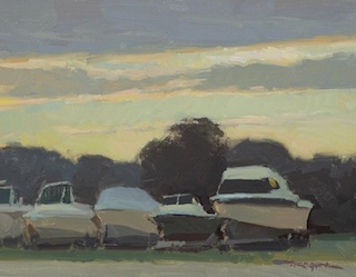 Painting of Boats on Trailers