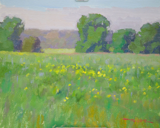 Painting of Spring Field in New Harmony Indiana
