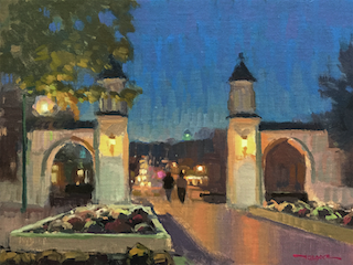 Painting of the Sample Gates at night