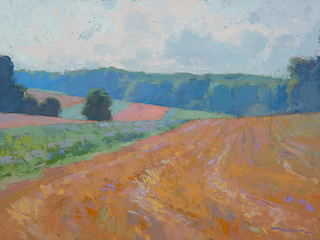 Oil Painting of Harvested Field by Troy Kilgore